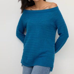 New York & Company - Asymmetric Side-Button Tunic Sweater (NWT)